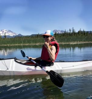 Abby Metzger kayaking