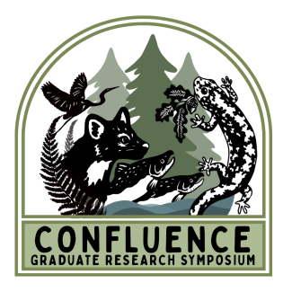 Logo for Confluence including drawings of trees and wildlife