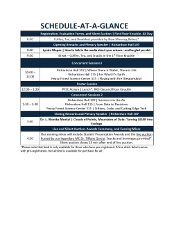 2026 Schedule at a glance